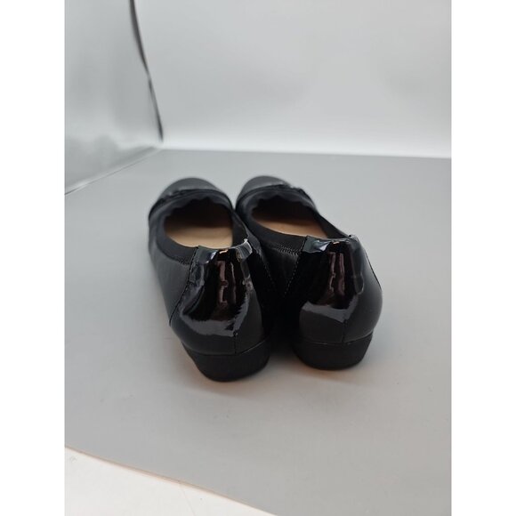 Clarks Collection Women's 10  Wide Black Blanche West Cushion Shoes Ballet Flats - Picture 3 of 6